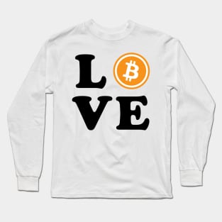 Love Bitcoin | Cryptocurrency Long Sleeve T-Shirt